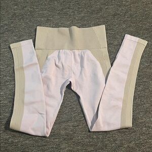 Ryka Women's Beige and Pink Leggings